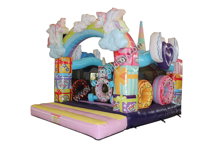 Pink jump house inflatable unicorn bouncer FWC221