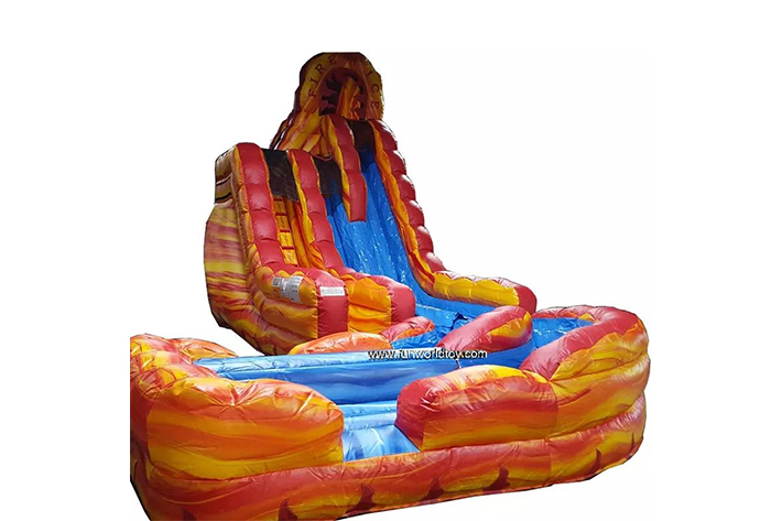 Fire Nice inflatable double lane Slide FWS372