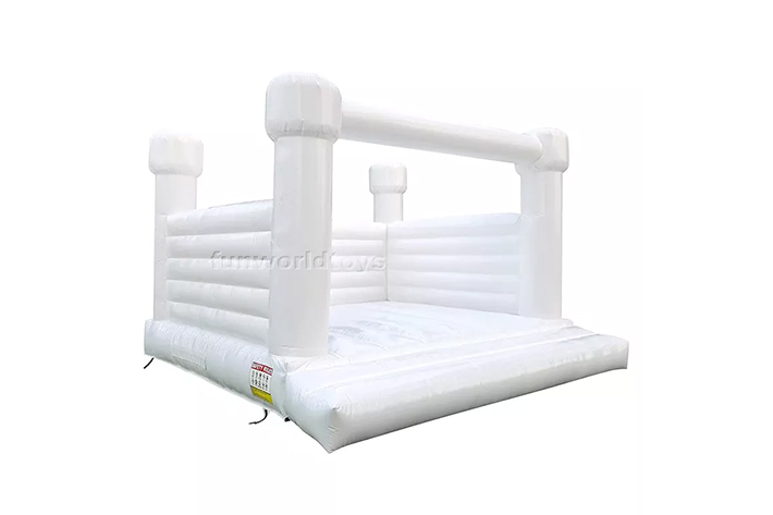 Durable PVC Tarpaulin White Bounce Castle FWW41