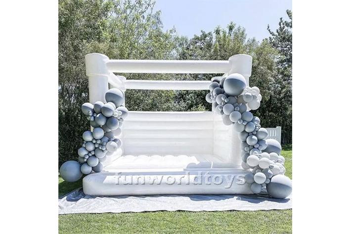 Commercial kids wedding white bouncer FWW19
