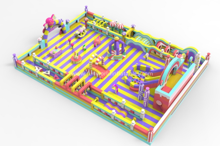 Candy Themed Inflatable Funcity Playground FWND88